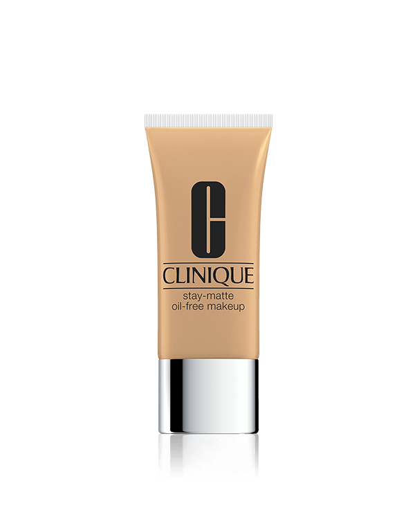 Stay-Matte Oil-Free Makeup, Patent-pending formula absorbs shine, controls oil, resists sweat. And you stay matte all day.