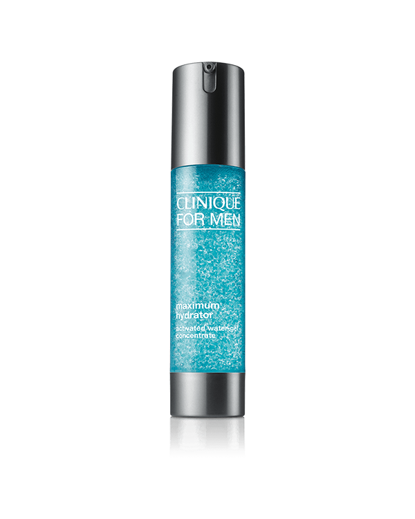 Clinique For Men Maximum Hydrator Activated Water-Gel Concentrate, Supercharged hydrator instantly refreshes and quenches dehydrated skin.
