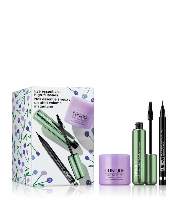 Eye Essentials: High-Fi Lashes, Bold eye essentials, plus a fan-favorite makeup remover. $104 value.