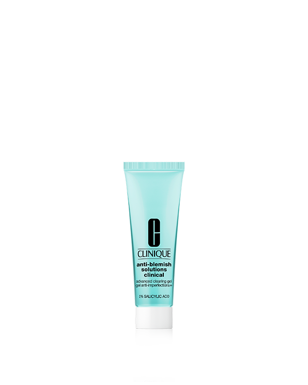 Anti-Blemish Solutions Clinical Advanced Clearing Gel, Powerful topical blemish treatment with 2% salicylic acid helps visibly clear breakouts and prevent new ones by targeting pore-clogging oil and dead skin cells.