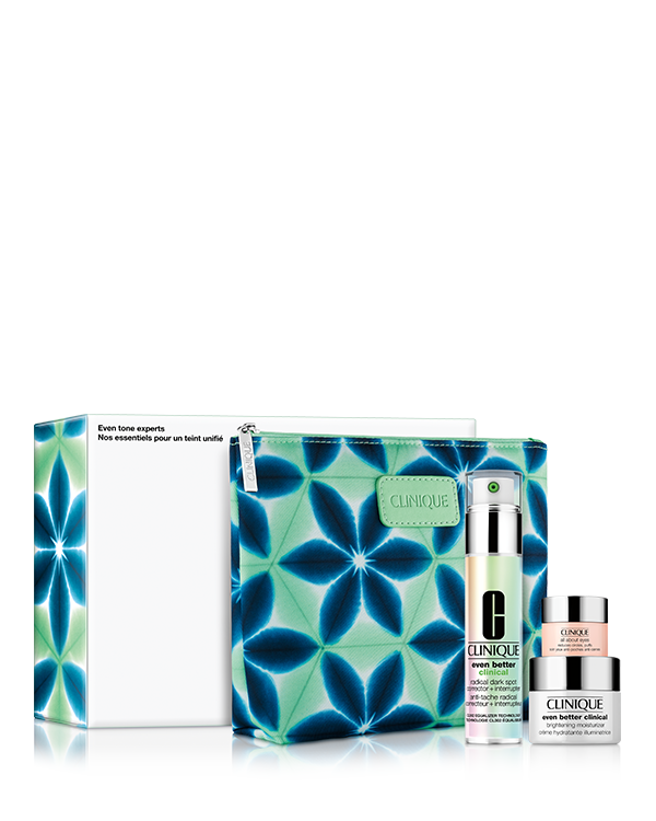 Even Tone Experts, Clinique specialists for more radiant, even looking skin. $218 value.