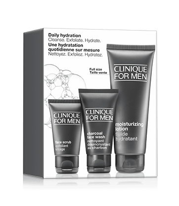 Clinique for Men™ Daily Hydration - Cleanse. Exfoliate. Hydrate.